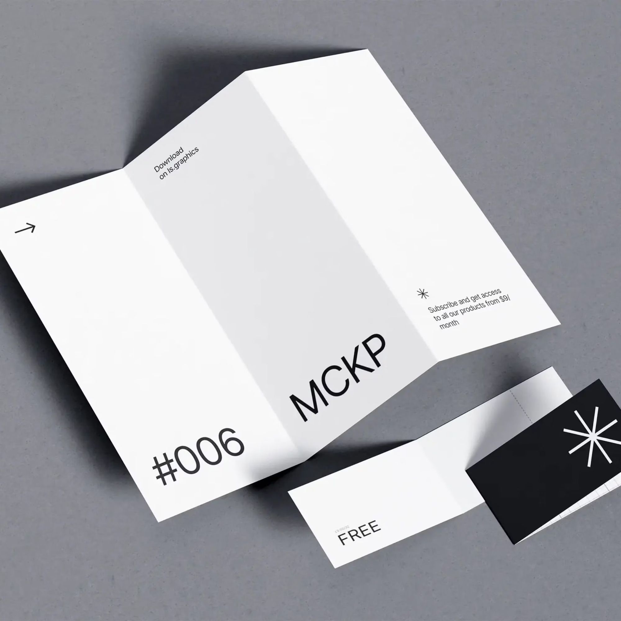 Free 3-fold and Landscape Brochures Mockup