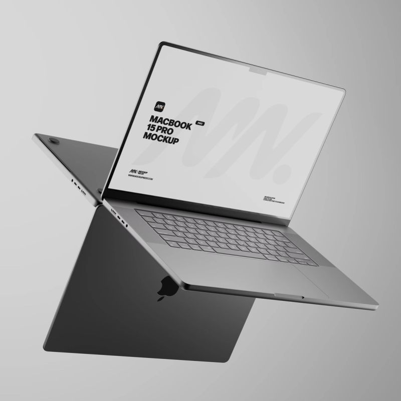 Floating Macbook Pro Mockup