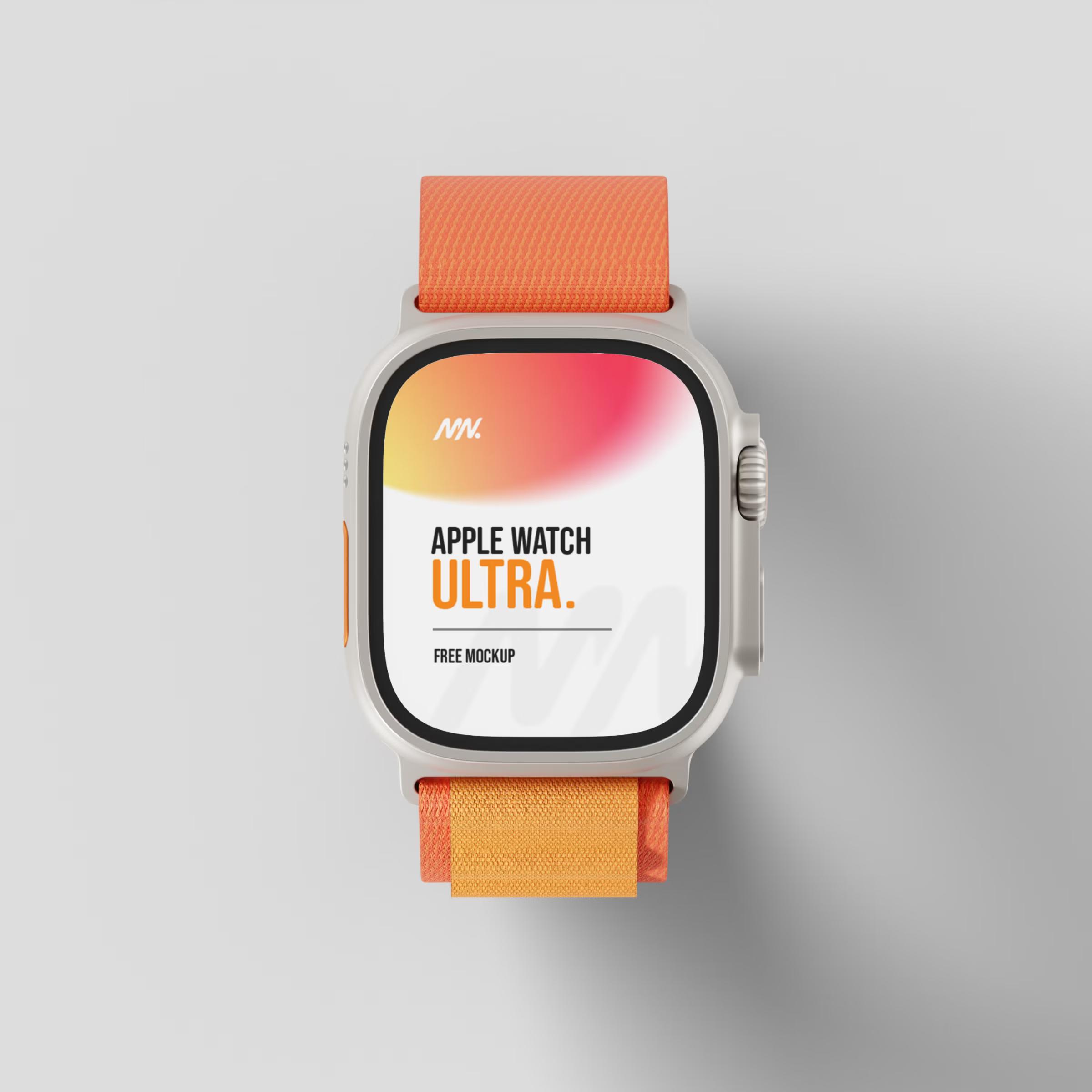 Free Apple Watch Ultra Mockup 2