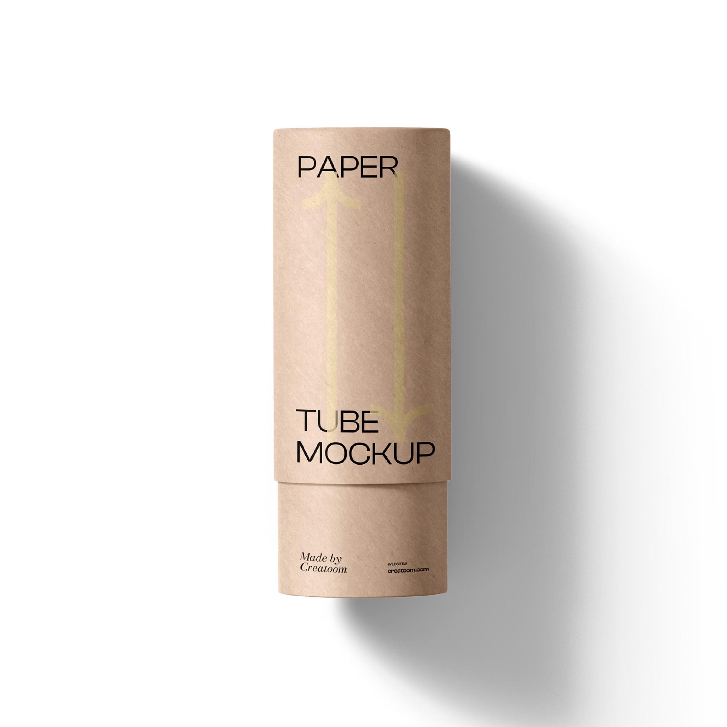 Free Paper Tube Mockup V1 Top View