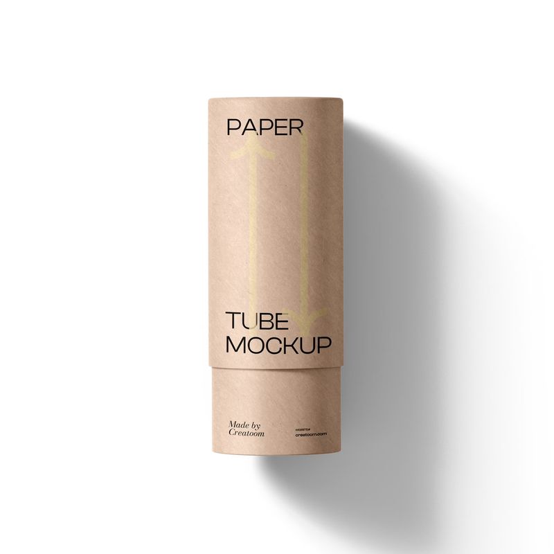 Free Paper Tube Mockup V1 Top View