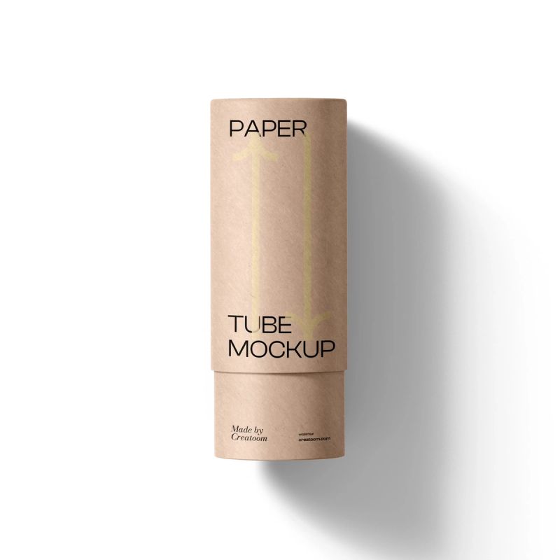 Free Paper Tube Mockup V1 Top View