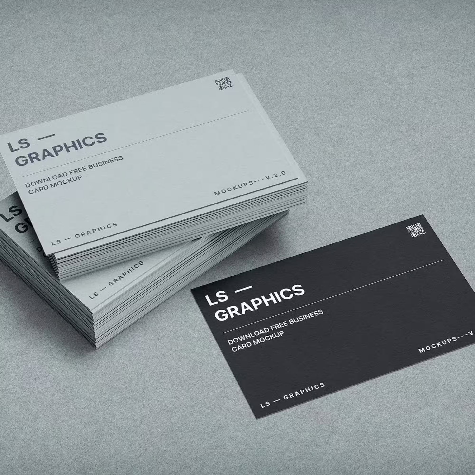 Free Stacked Business Cards Mockup PSD