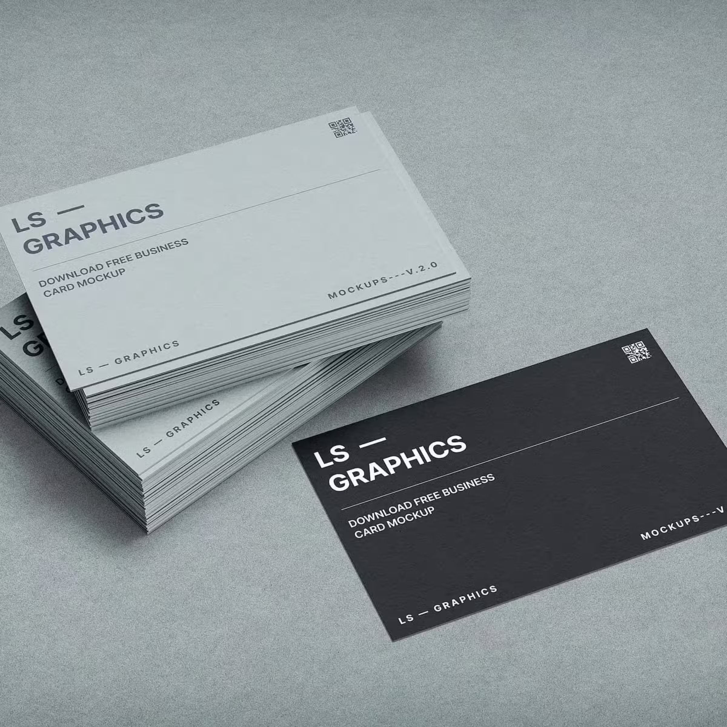 Free Stacked Business Cards Mockup PSD