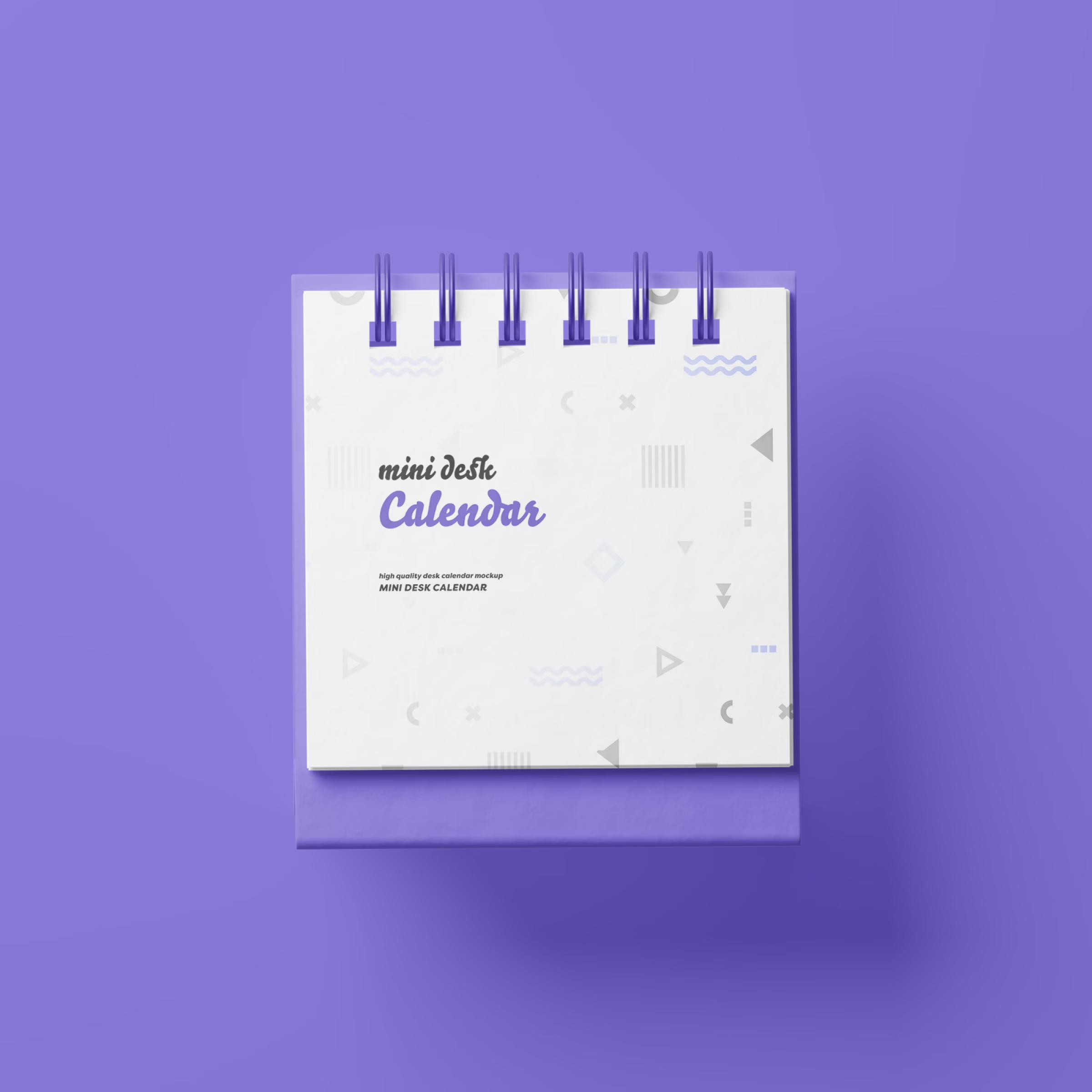 Mini Desk Calendar PSD Mockup 3