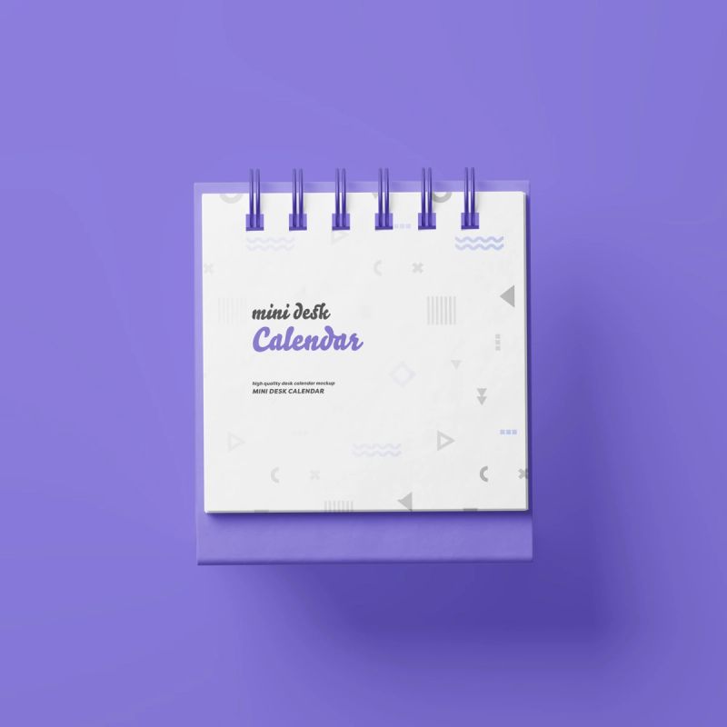 Mini Desk Calendar PSD Mockup 3
