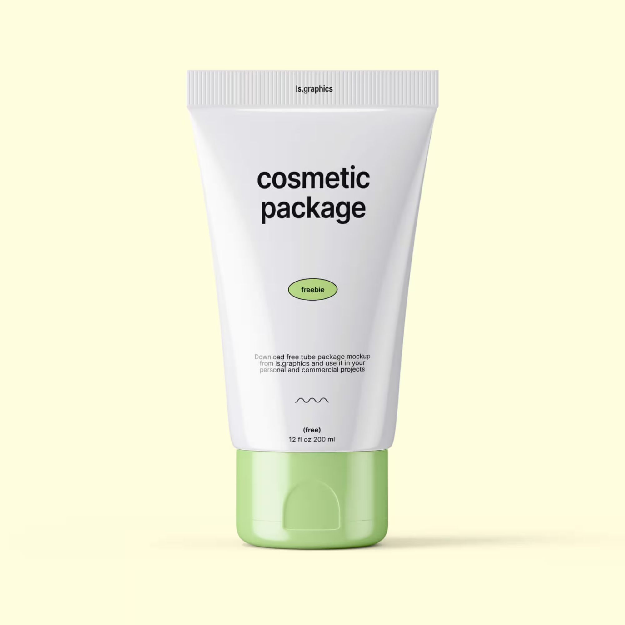 Free Cosmetic Tube Mockup