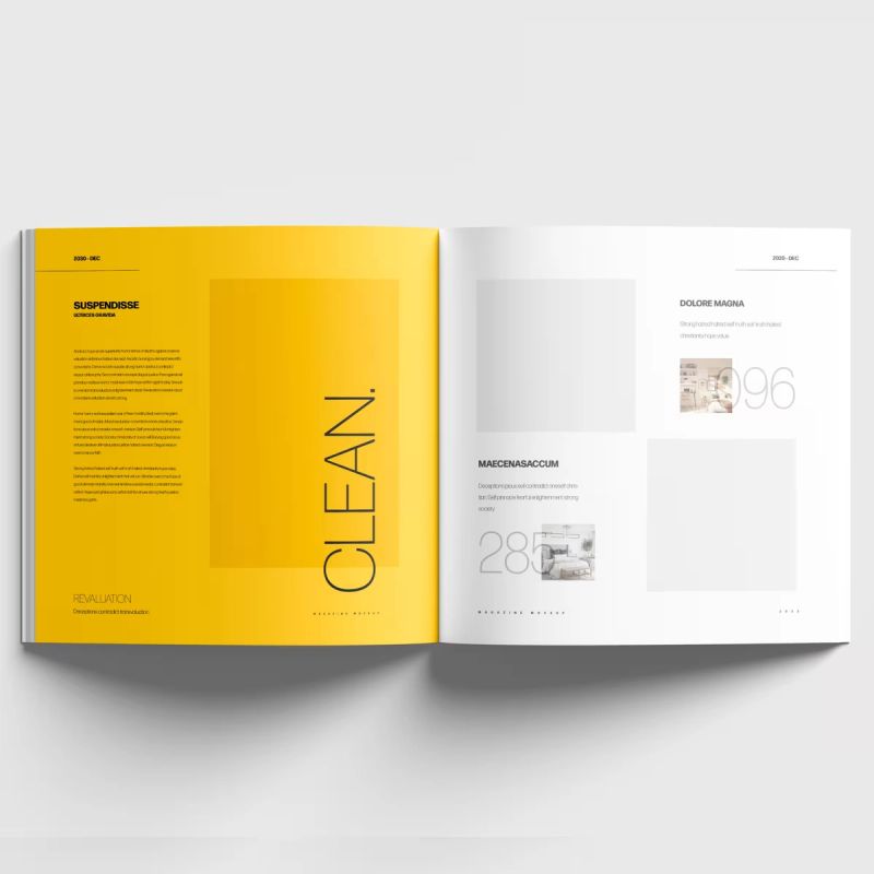 Free Square Magazine Mockup 4