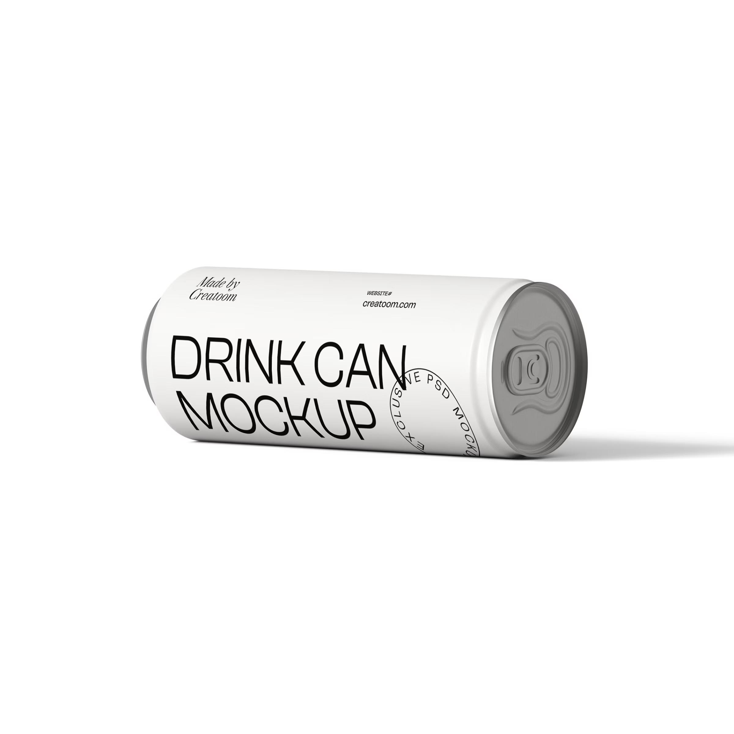 Free Drink Can Mockup V7 Front View