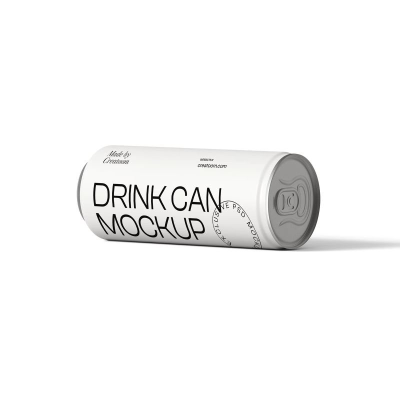 Free Drink Can Mockup V7 Front View