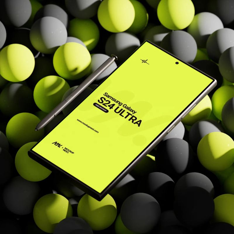 Free Samsung Galaxy S24 Ultra Mockup 3