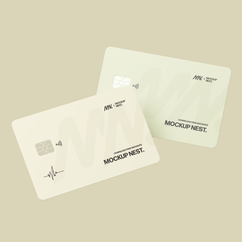 Floating Credit Card Mockup 3