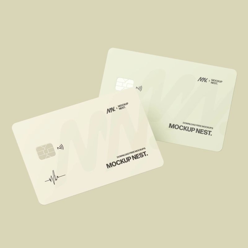 Floating Credit Card Mockup 3