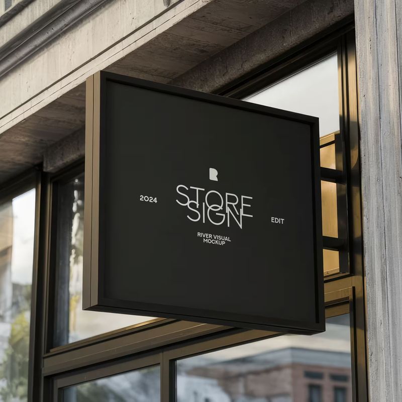 Store Sign Mockup