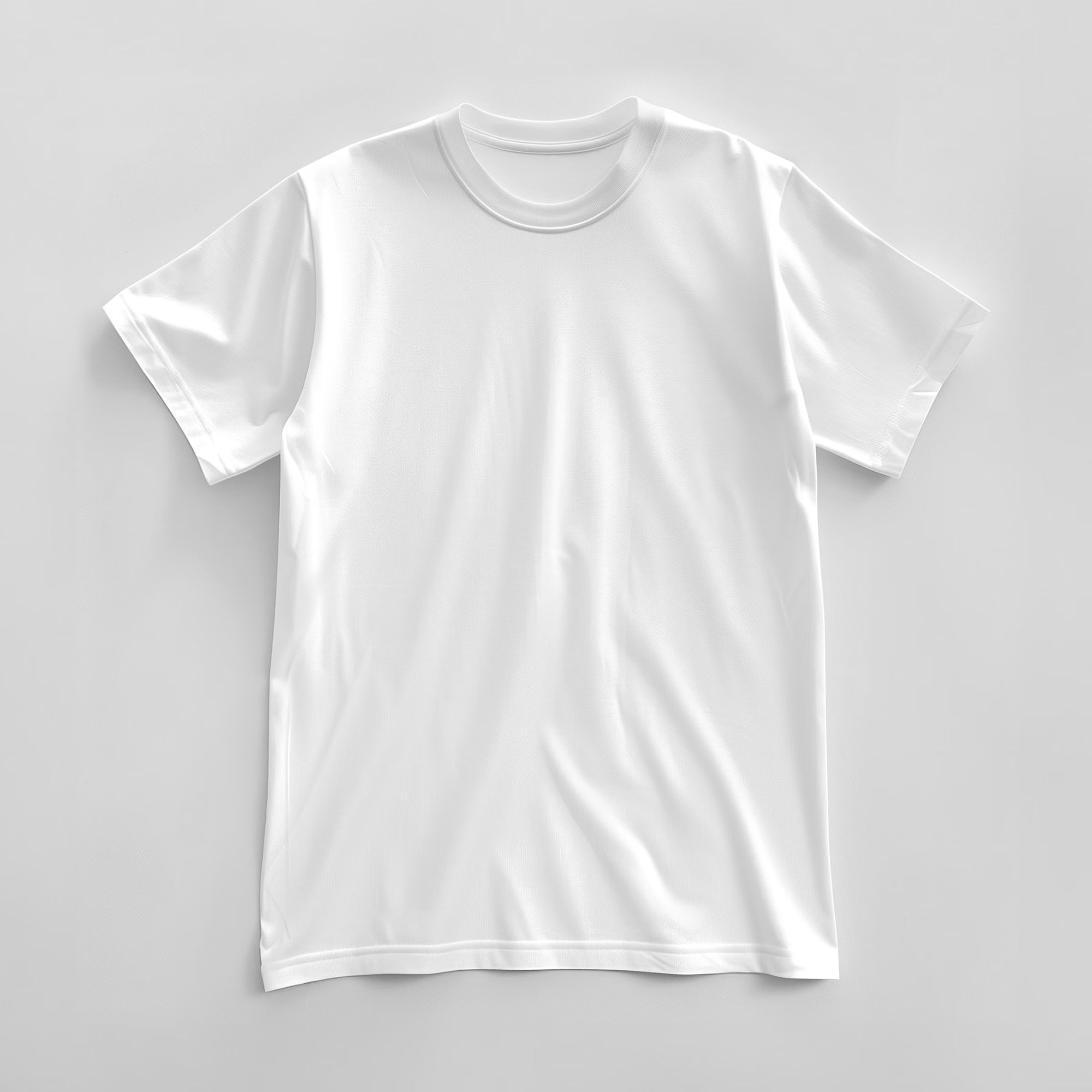 Round Neck T-Shirt Mockup On Floor
