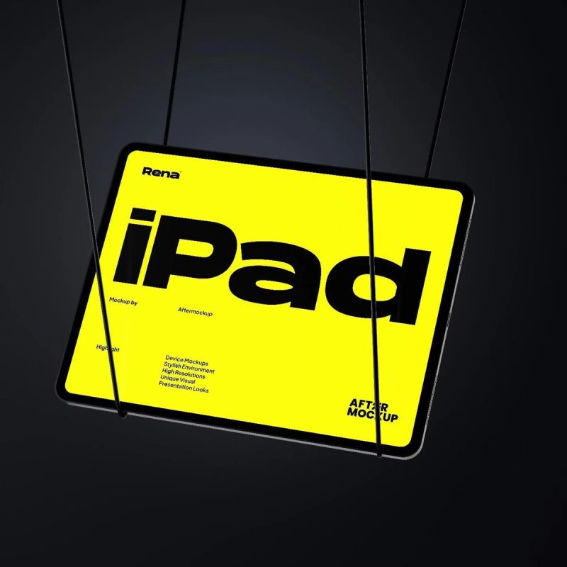 Hanging iPad Mockup
