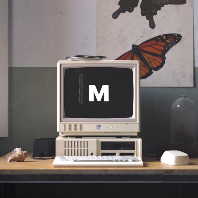 Retro IBM Desktop Mockup 01