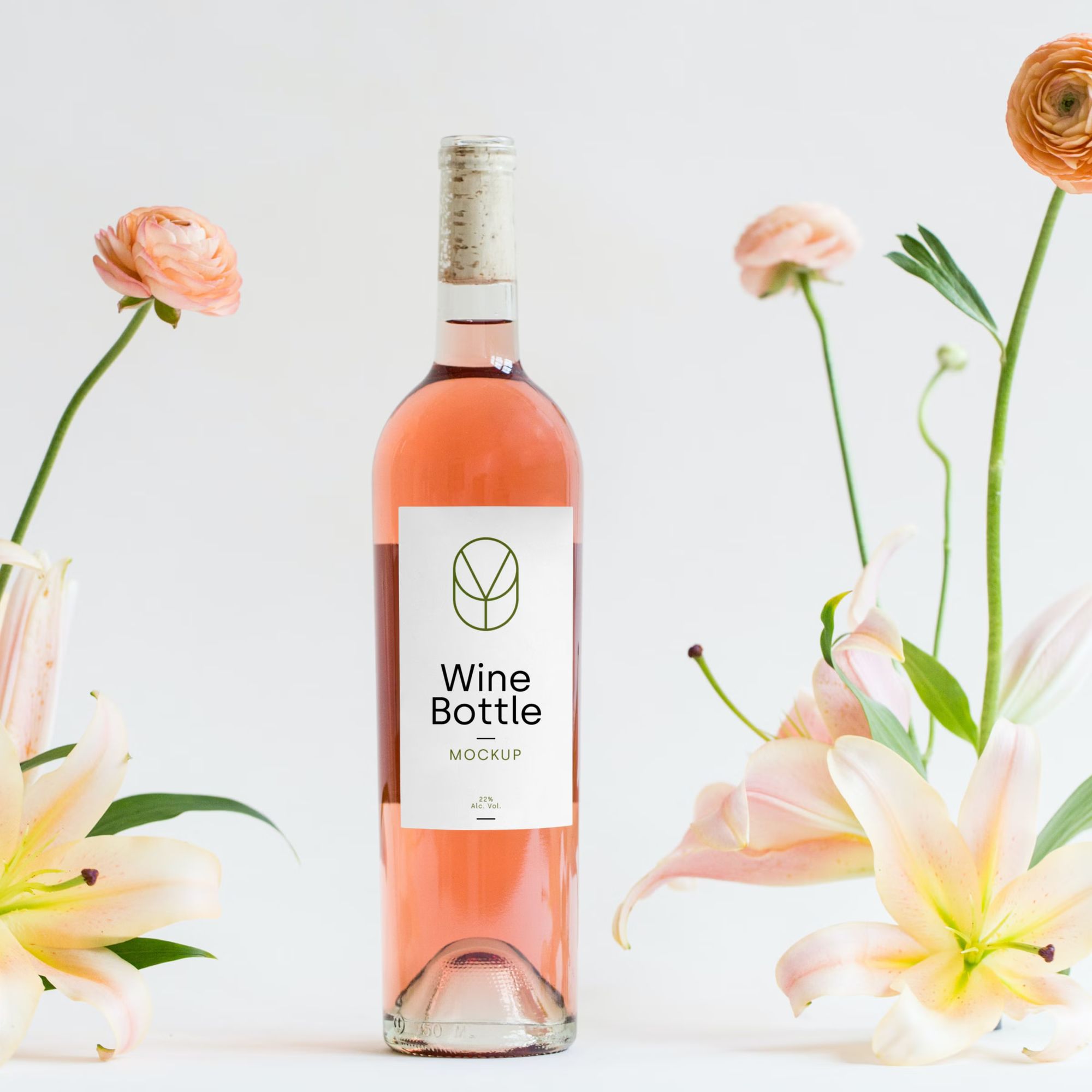 Wine Bottle PSD Mockup