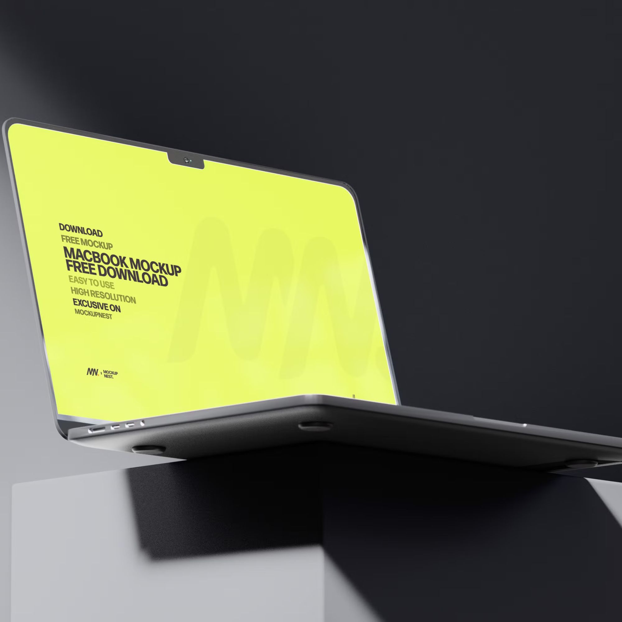 Macbook Pro Mockup In Dark Light 2