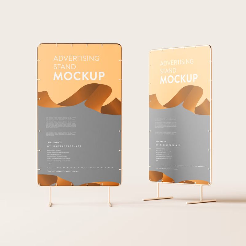 Advertising Stand Banner Mockup 3