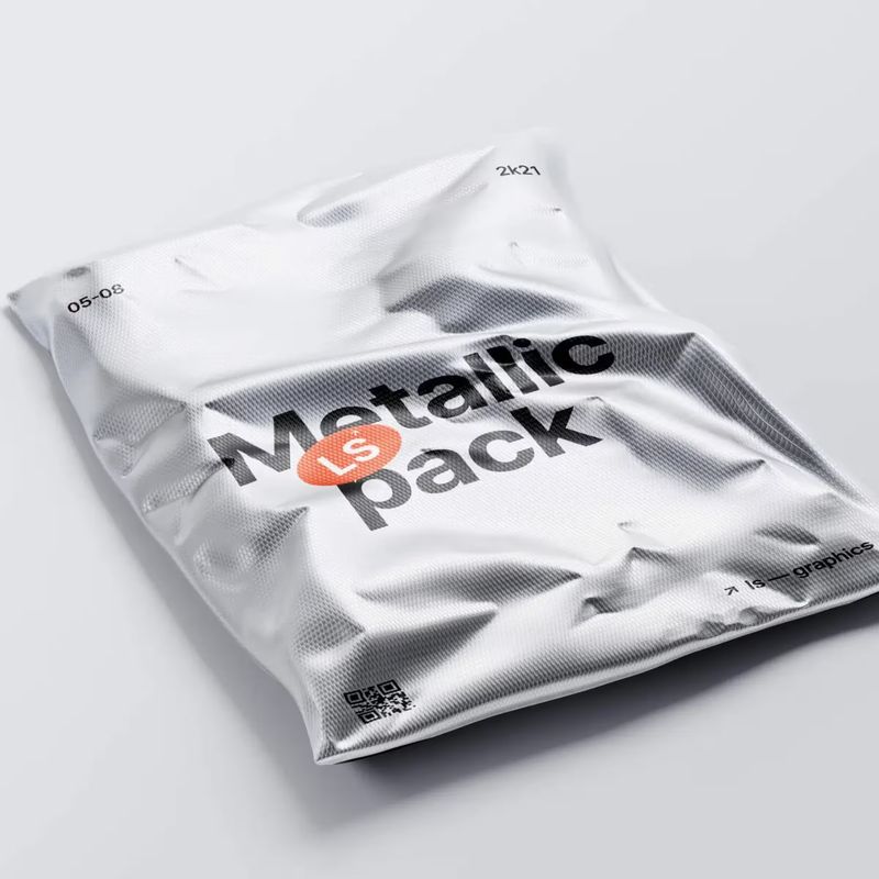 Free Metallic Package Mockup