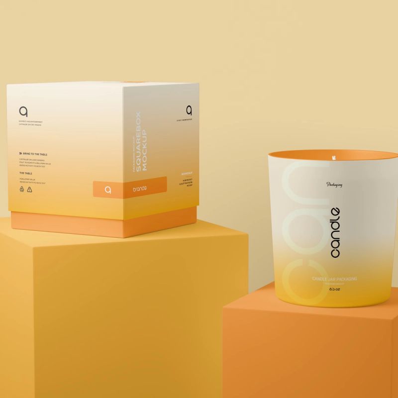 Candle Glass Packaging Mockup