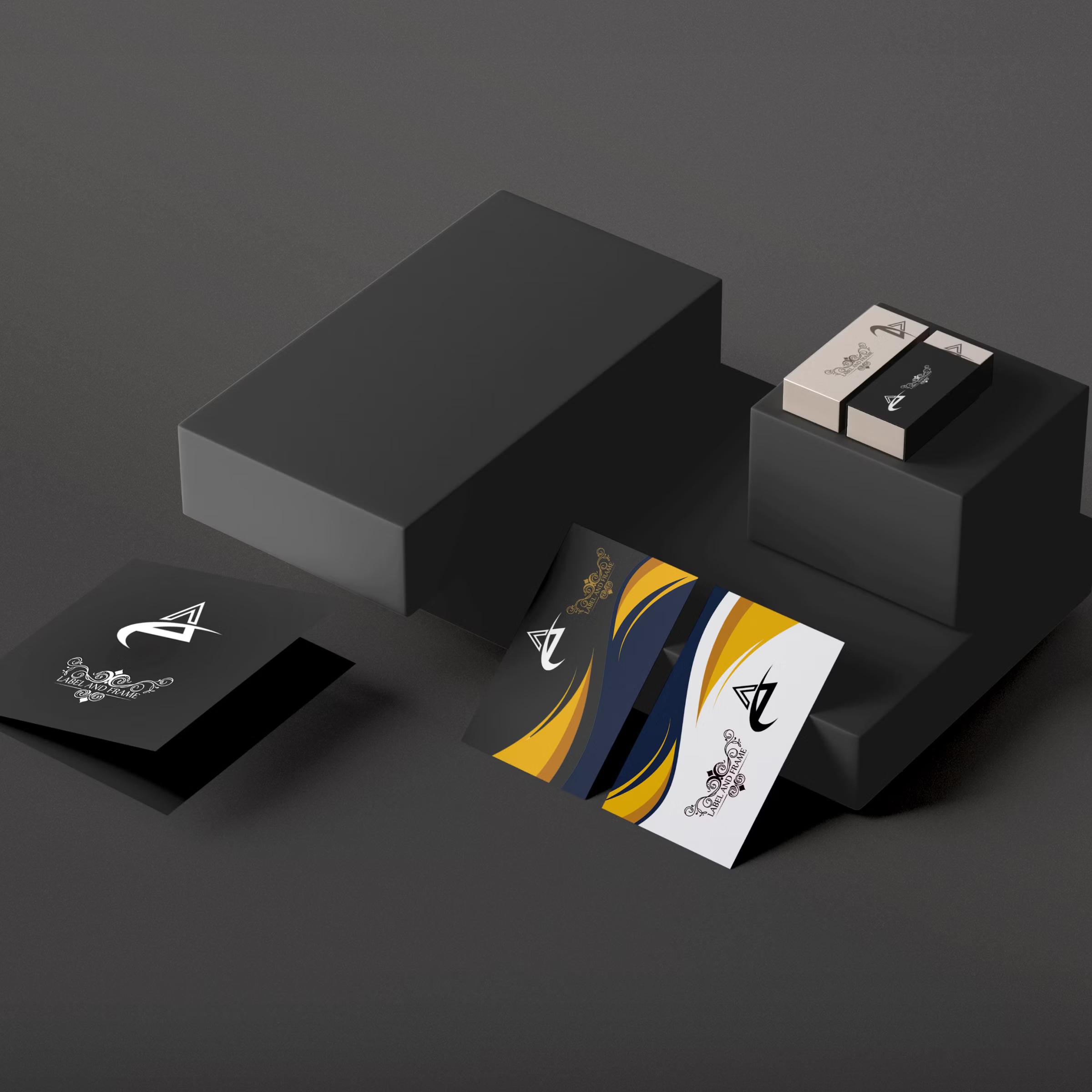 Dark Color Stationery Branding Identity Mockups 4