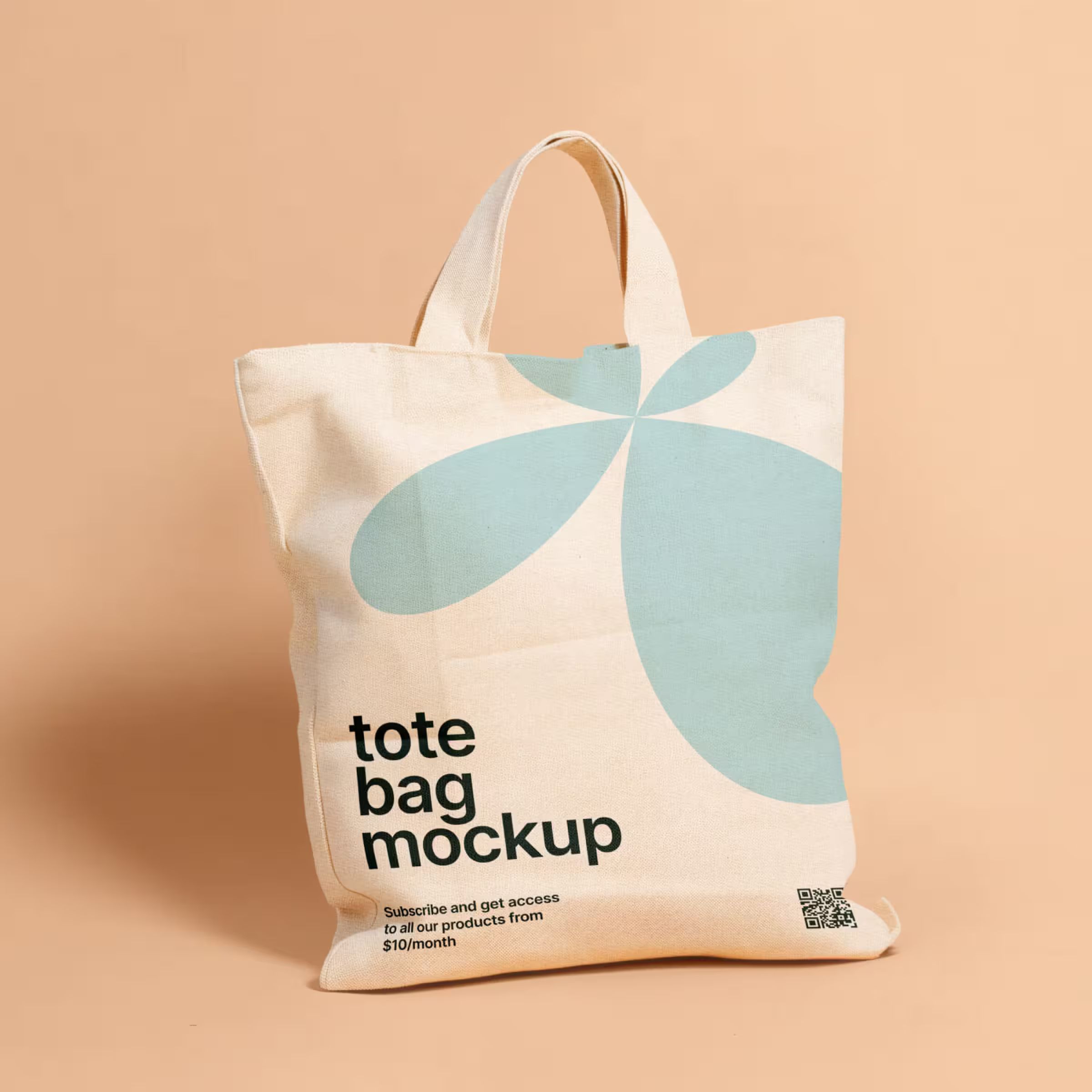 Free Bag with Short Handles Mockup