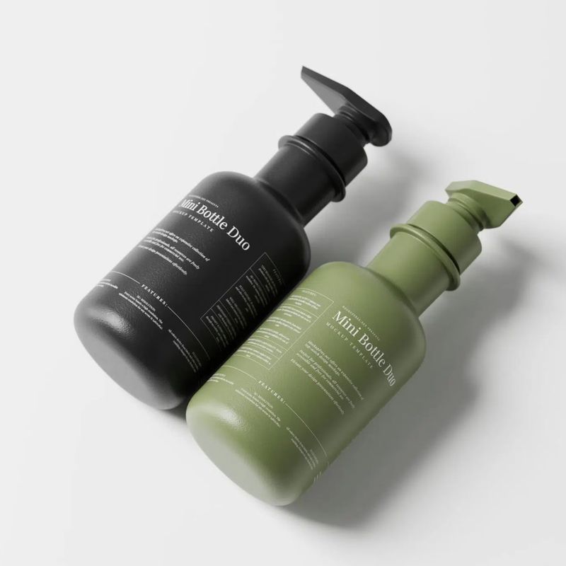 Small Plastic Bottle Pair Mockups 9
