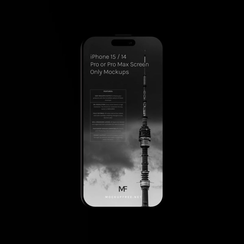 iPhone 15 / 14 Screen Only Mockups 6