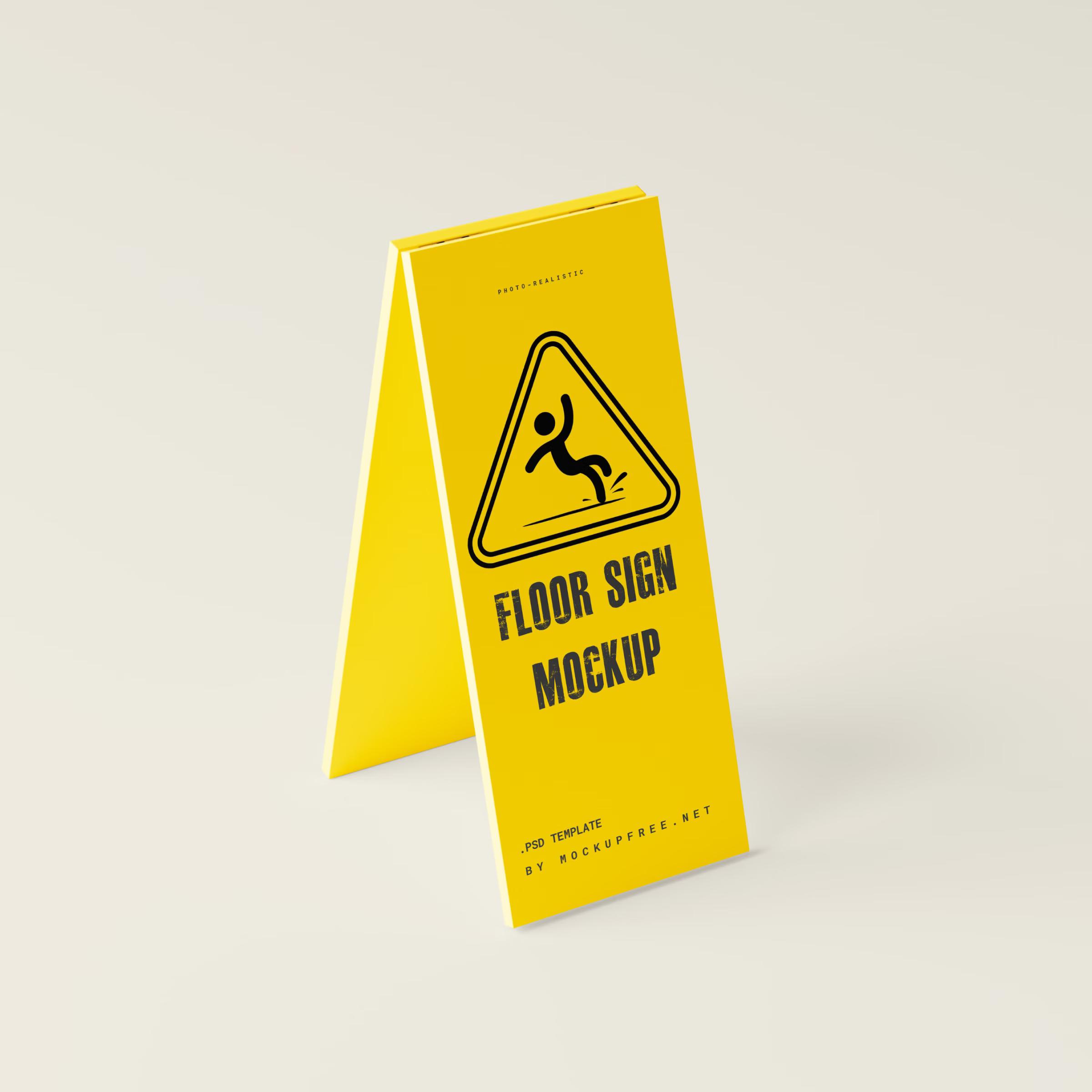 Floor Sign Mockup 3