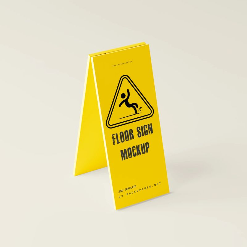Floor Sign Mockup 3
