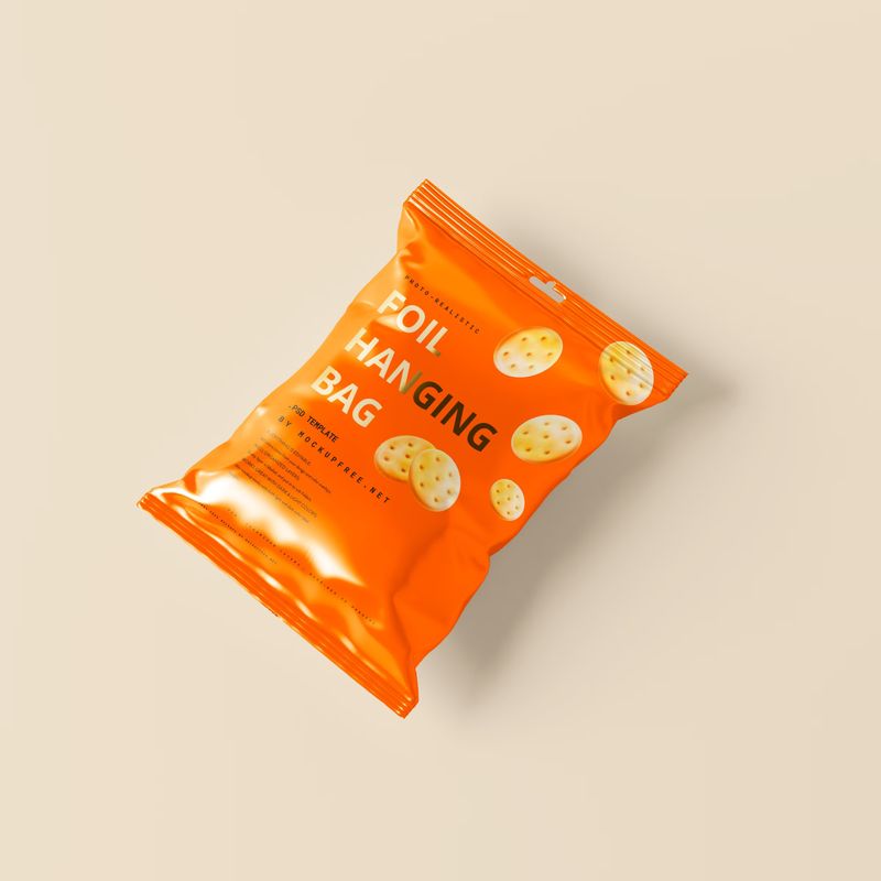 Foil Hanging Bag Mockup 3