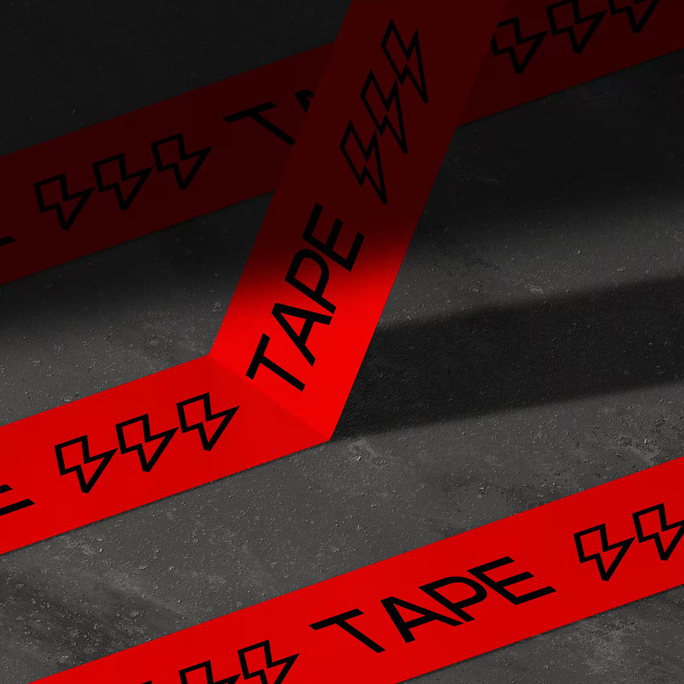 Free Tape Mockup Glued To The Floor Isometric