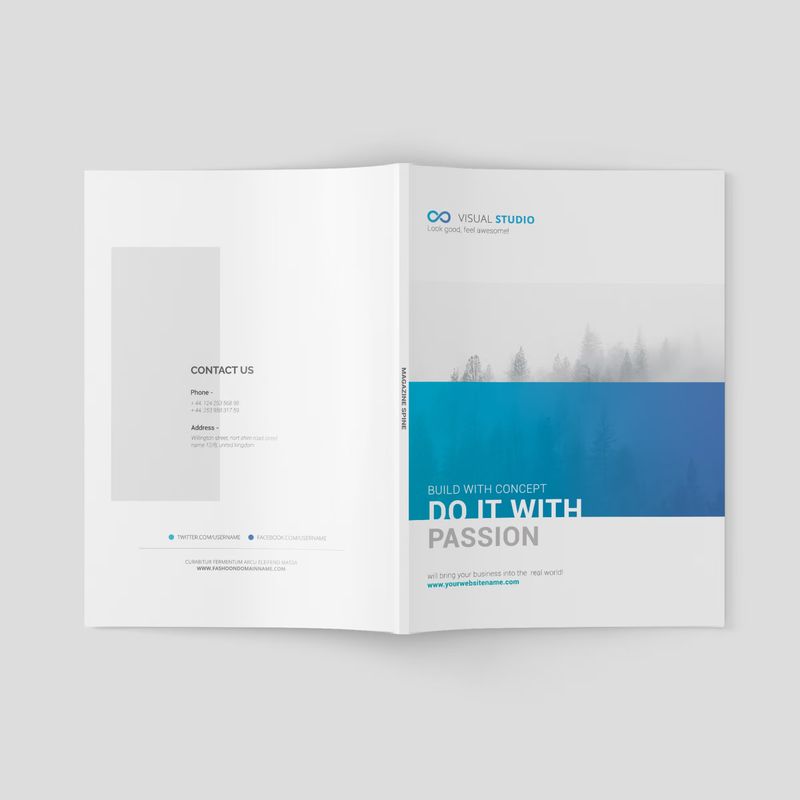 Free A4 Magazine PSD Mockup 2