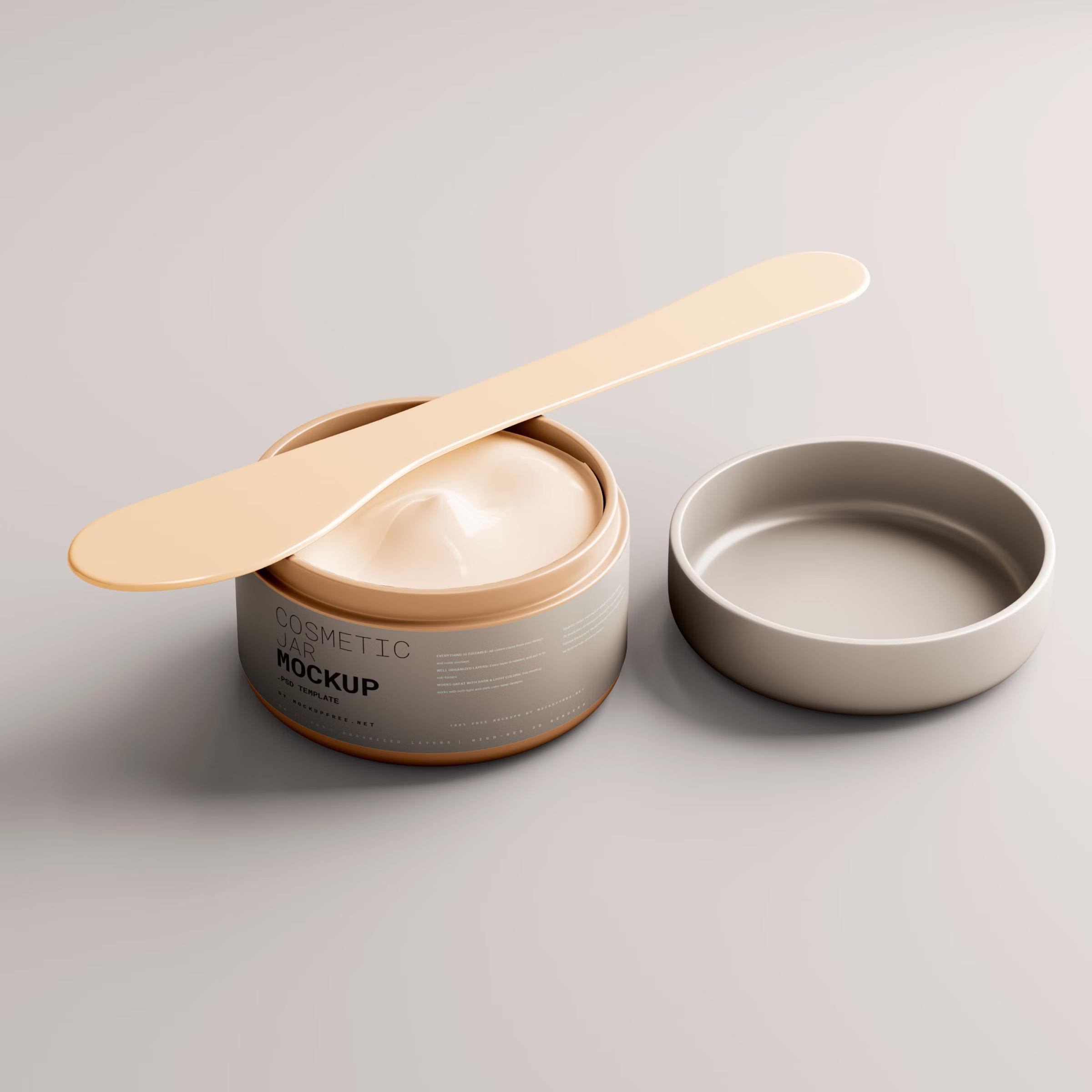 Plastic Cream Jar Mockup 4