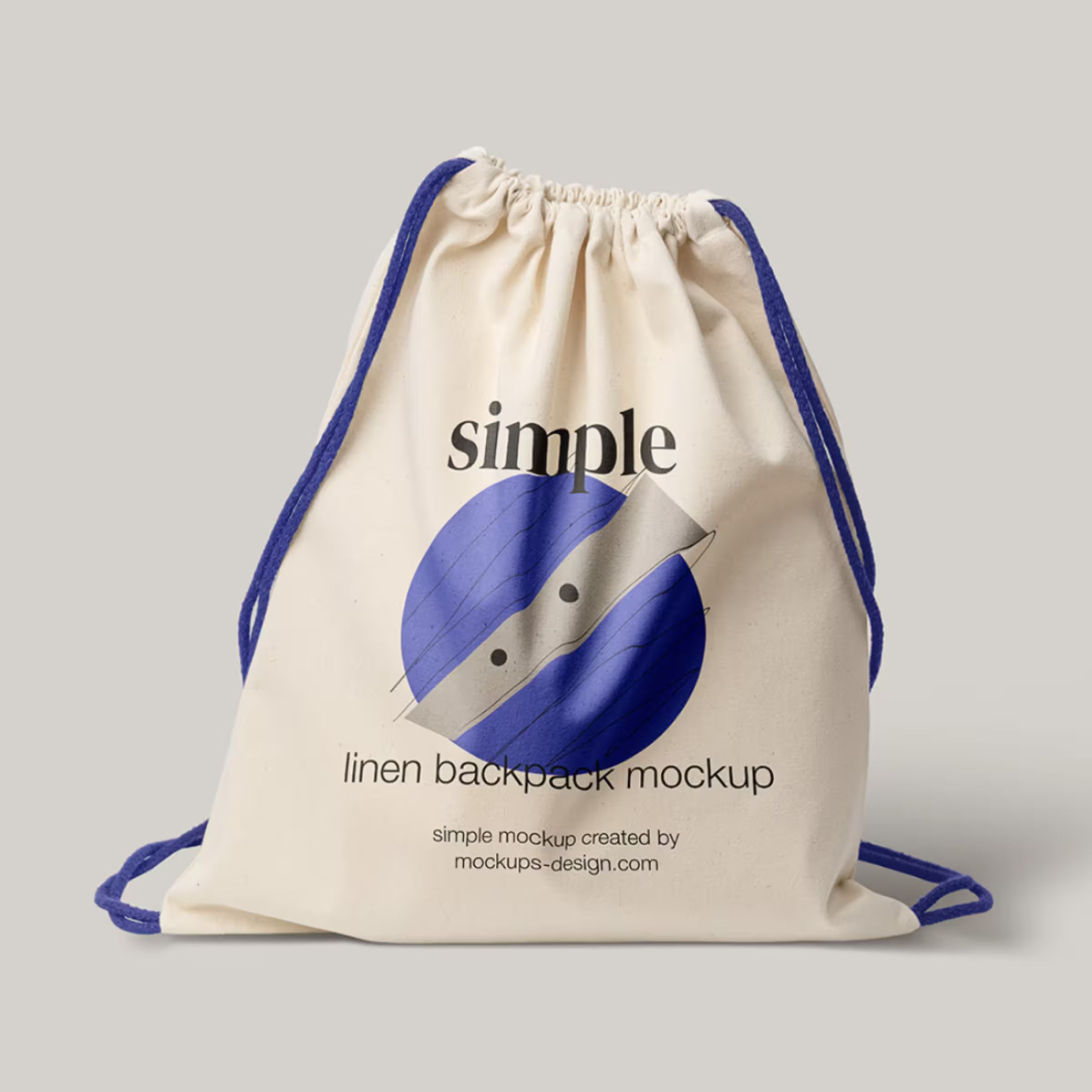 Linen backpack mockup