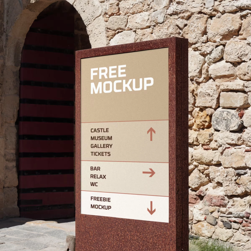 Wayfinding Sign Mockup
