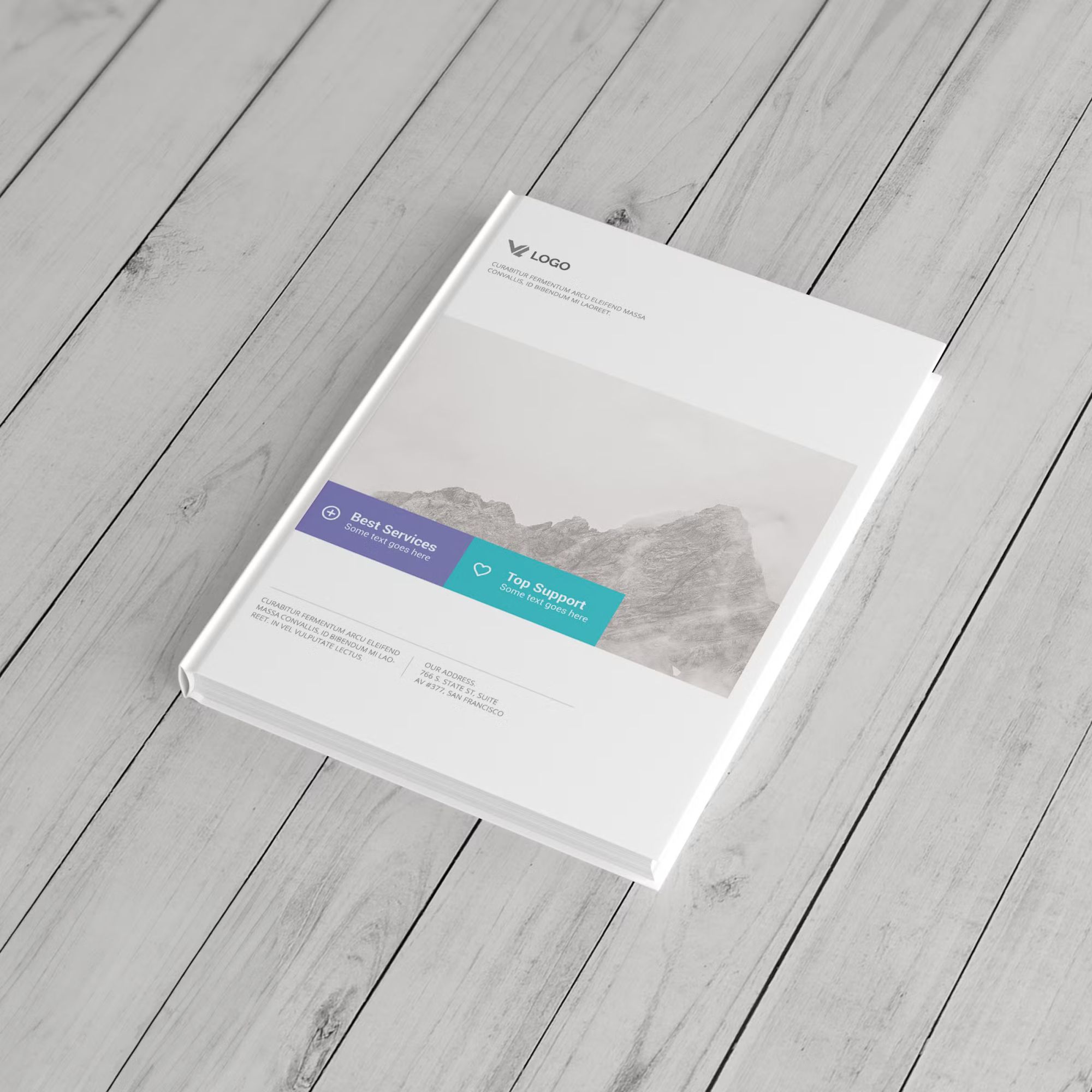 Free Portrait Book Mockup / Hardcover 4
