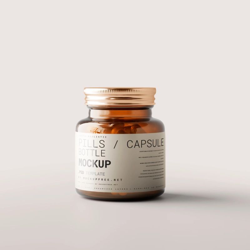 Pills Capsule Bottle Mockups