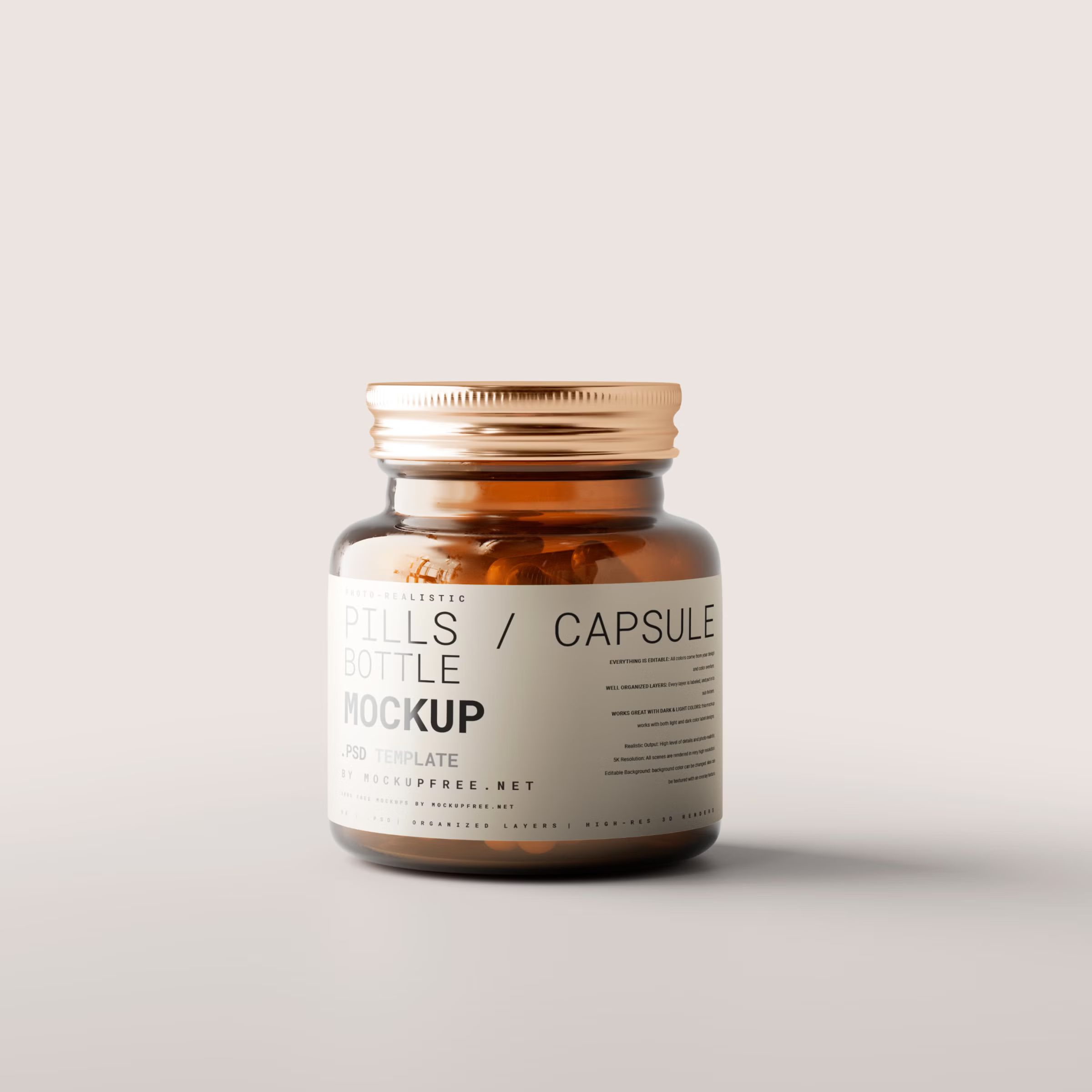 Pills Capsule Bottle Mockups