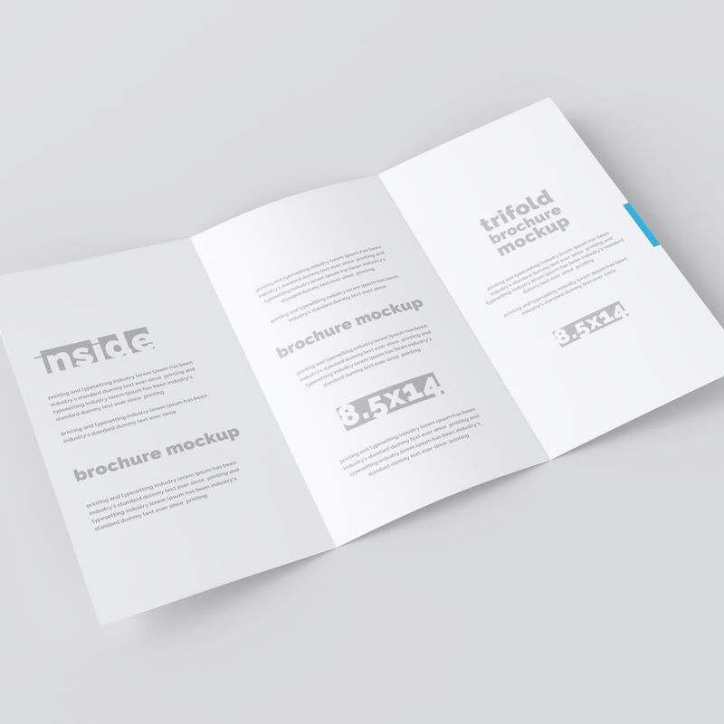 Free 14×8.5 Trifold Brochure Mockup 3
