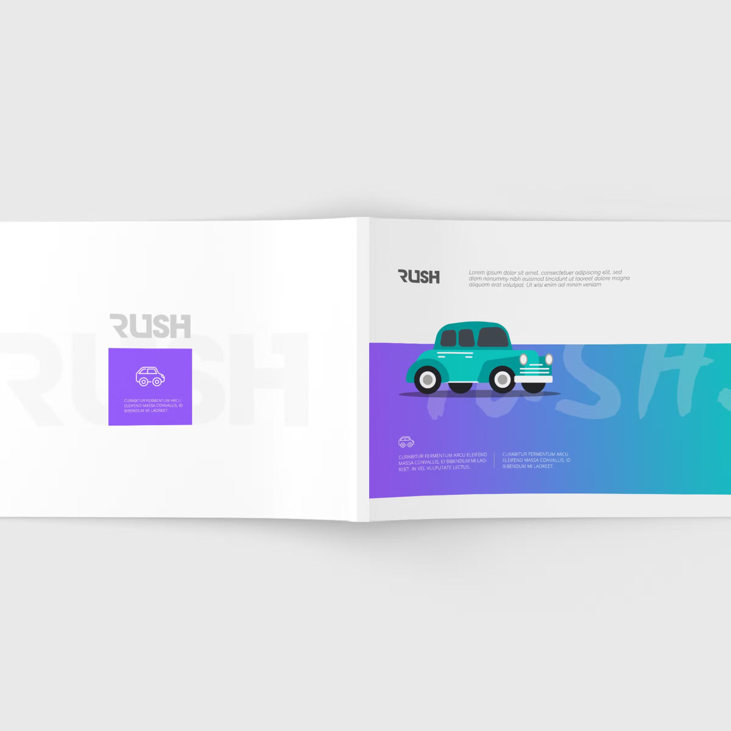 US Letter Landscape Magazine PSD Mockup 3