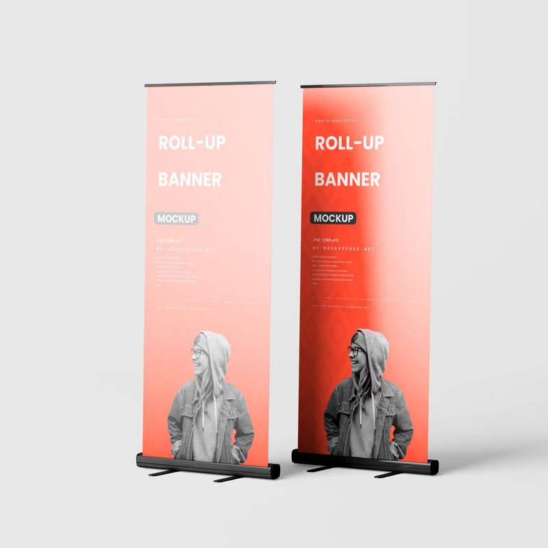 Banner Stand or Roll-up Banner Mockup 4