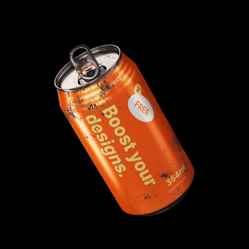 Free Rusty Vintage Can Mockup Vol. 1