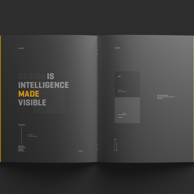 Free US Letter PSD Brochure Mockup 4