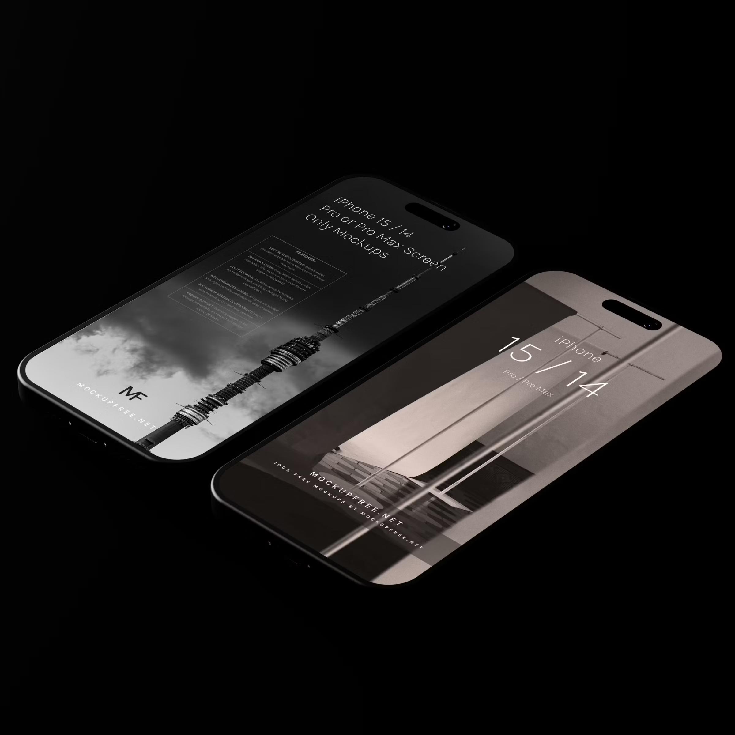 iPhone 15 / 14 Screen Only Mockups 4