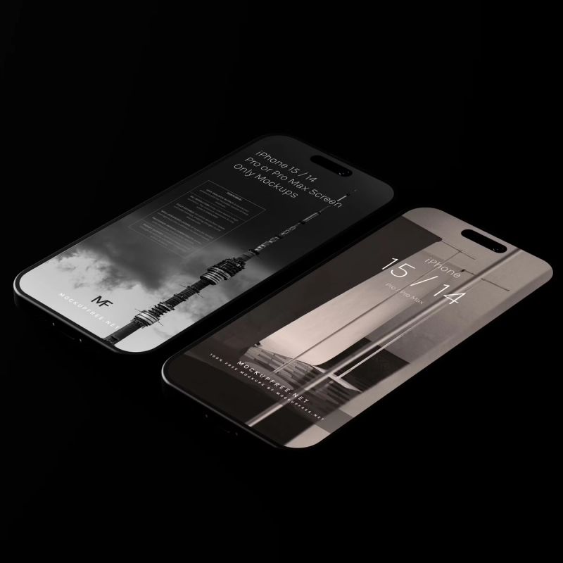 iPhone 15 / 14 Screen Only Mockups 4