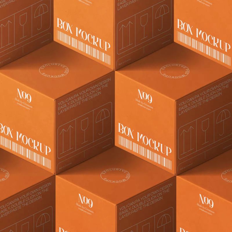 Free Scene With Paper Boxes Isometric