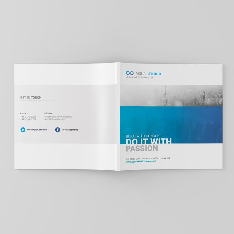 Square Magazine Mockup PSD 2